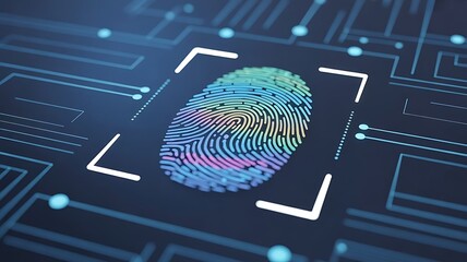 Modern fingerprint security system with digital data streams for secure access