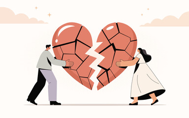 Couple repairing their broken heart