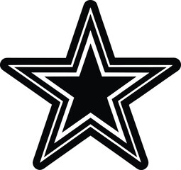 Golden shiny star decoration vector illustration