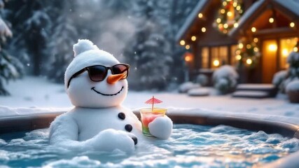Snowman hot tub - Powered by Adobe