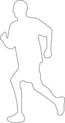 Running people of all ages are jogging icon.Editable Stroke. Pixel Perfect. For Mobile and Web.Run, Senior, kids running.