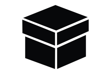 Abstract black cube gift box