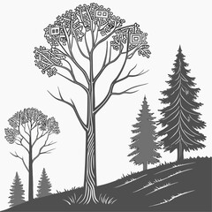 vector illustration of a tree