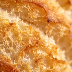 Close-up of crusty, golden-brown bread