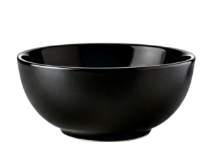  black bowl isolated on transparent png 