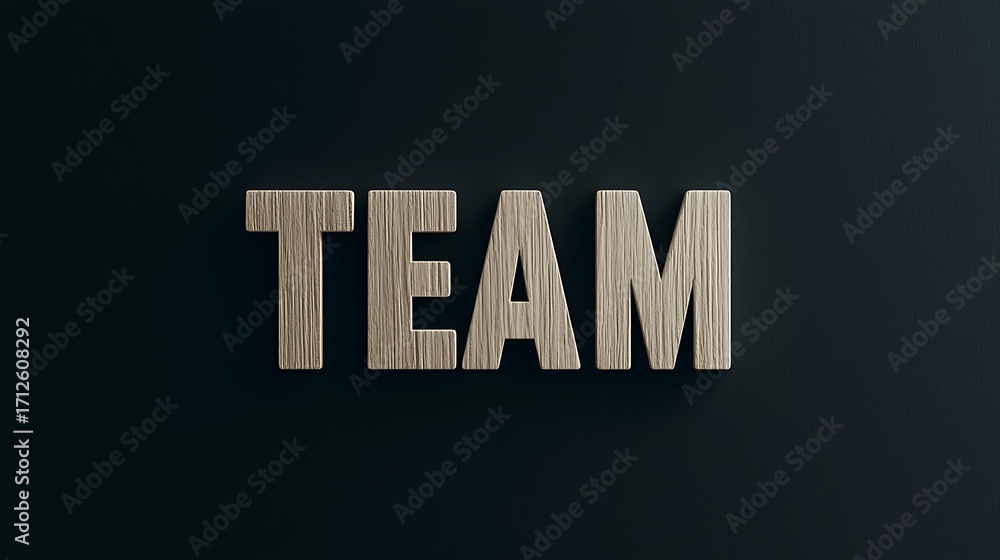 Poster a wooden-textured word 