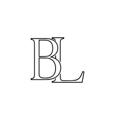 Elegant Monogram BL Logo Design with Serif Font Style