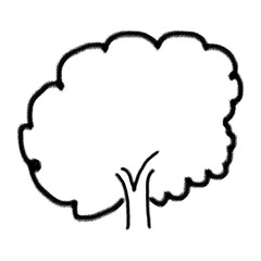 Big Tree Sketch Illustration, Isolated on Transparent Background