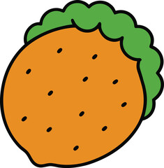 vector illustration of an orange fruit