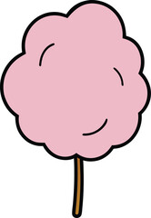 cotton candy vector clipart illustration