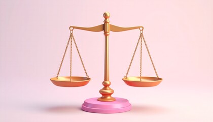 Golden Scales Balance Pink.