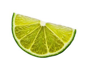 lime slice isolated on white