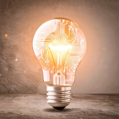 Illuminated lightbulb with circuit board design