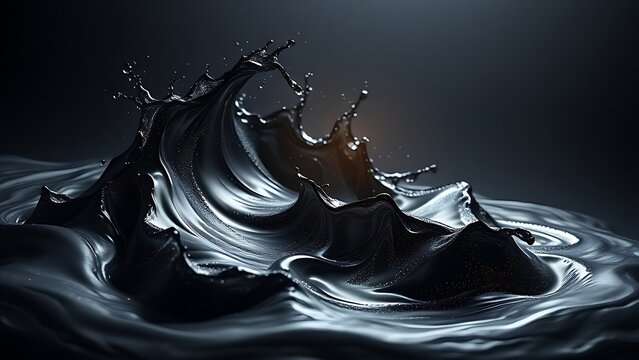 A mesmerizing material that is both flowing liquid and shimmering solid, contained within a force field.