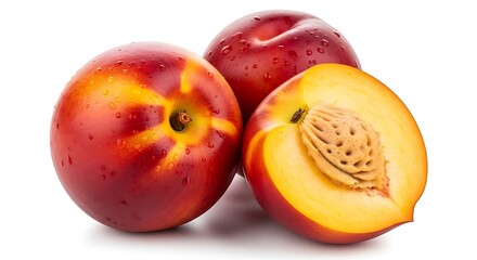 Ripe Nectarines Ready to Eat Juicy Fruit.