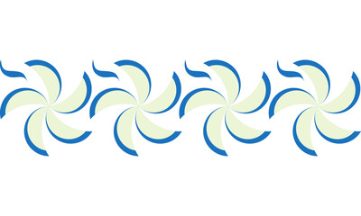 set of abstract floral elements