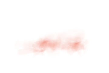 Light Red Smoke. Transparent Cloud Effect with Soft Mist and Vapor Texture