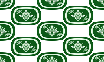 Thai pattern mixed with geometric shapes 