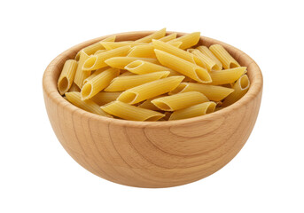 Isolated bowl of cooked penne pasta ready to be used in food photography projects