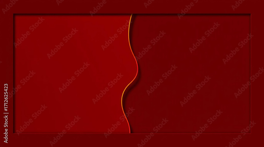 Poster elegant red background with a golden wave, perfect for adding a touch of luxury to your designs