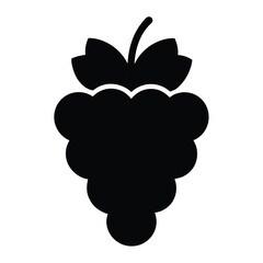 Blackberry silhouette icon on white background for graphic design