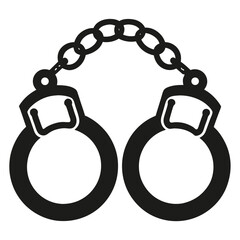 Handcuffs vector illustration representing crime law enforcement and justice systems