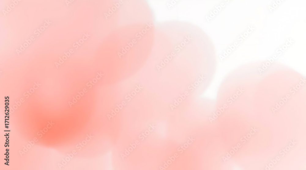 Poster soft pink gradient background with blurred circles creating a dreamy and delicate aesthetic on white