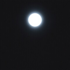 Bright Full Moon Over Calm Night