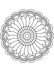 Flower mandala illustration. Oriental pattern, vintage