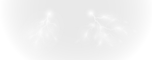 Realistic lightning flash effect, thunderstorm and lightning. Shining white lightning isolated on transparent background, natural phenomenon png.	
