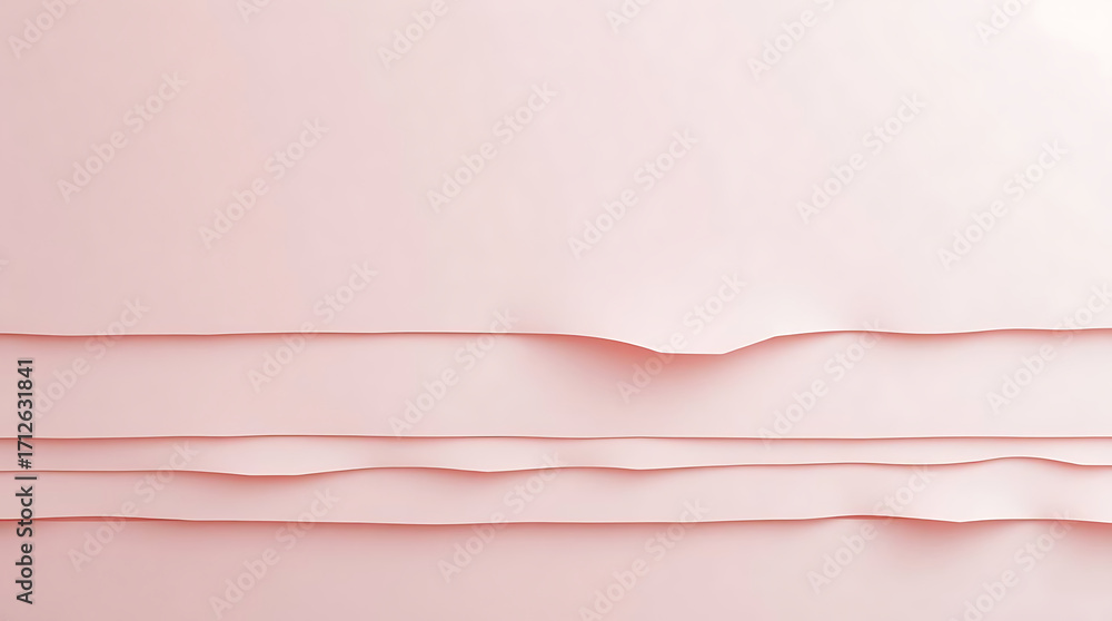 Aufkleber elegant pink torn paper layers isolated on white background creating a textured and minimalist desig