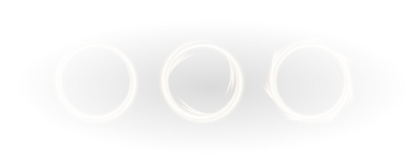 Festive sparkling frame, circle, ring png. Festive circle, ring, frame, for cards, invitations, banners, adverts. Neon frame, set of geometric frames. Vector png background with gold glowing lines.	
