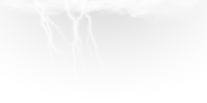 Realistic lightning flash effect, thunderstorm and lightning. Shining white lightning isolated on transparent background, natural phenomenon png.	
