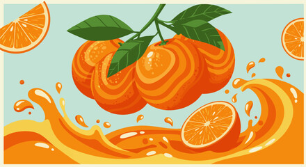 background with orange slices