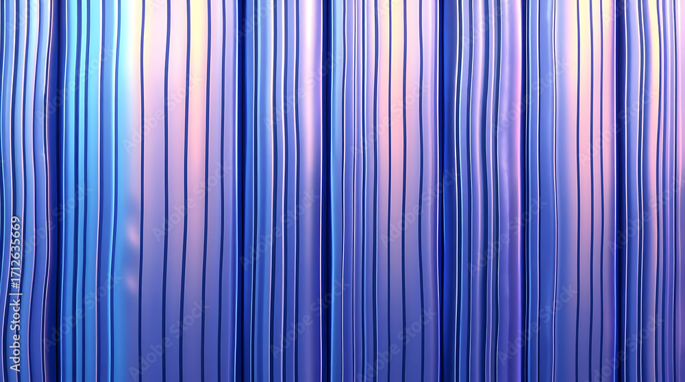 Poster abstract blue and purple background with vertical lines and light reflections creating a modern desi