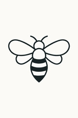 bee on white background