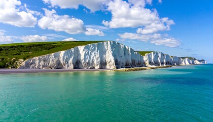 Stunning White Cliffs of Dover Seascape.