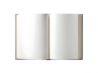 open book with blank pages mockup iisolated on white background  ,PNG. AI Generated