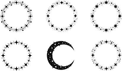 vector set of grunge floral elements