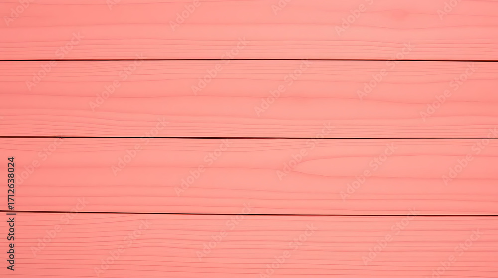 Poster a charming coral painted wood background with horizontal planks creating a rustic and textured surfa
