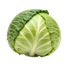 Fototapeta premium Fresh green cabbage isolated on transparent background