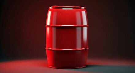 Red Industrial Barrel Storage Container.