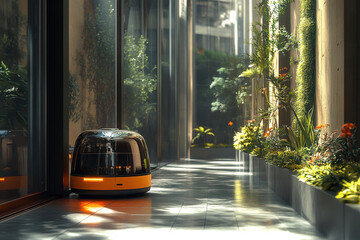 A dog house sitting on the floor.