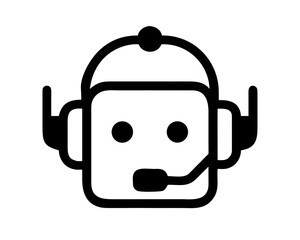 Obraz premium AI chat bot vector icon illustration