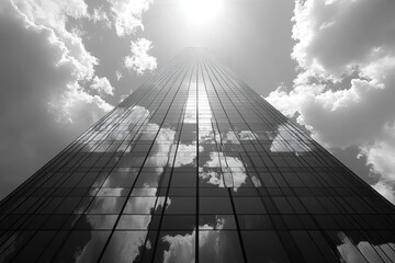 Tall building against sky.