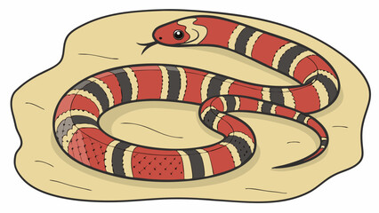 Naklejka premium snake in the shape of a snake