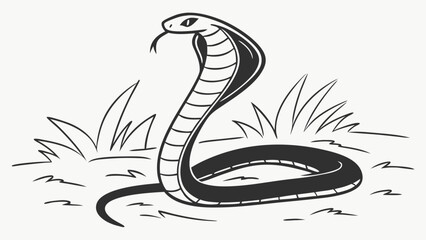 Fototapeta premium vector illustration of a cartoon snake