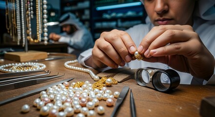 Pearl Jewelry Craftsman Focuses on Detail.