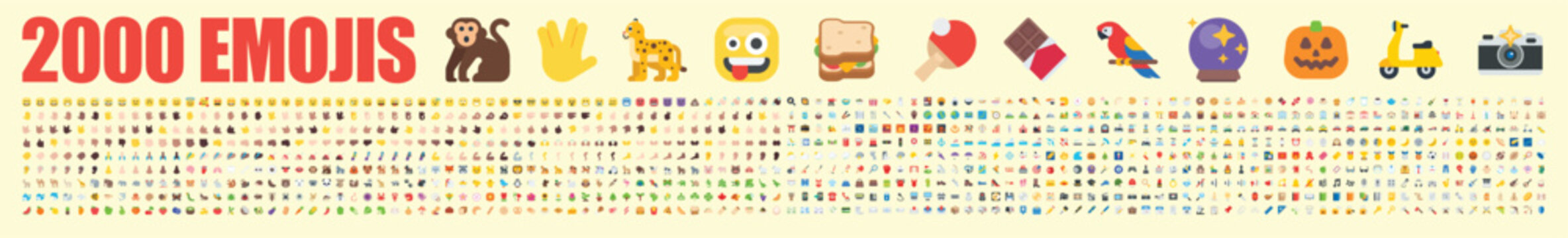 Naklejki All Emojis in one set, stickers, emoticons flat vector illustration symbols. Hands, man, woman, workers, fruit drinks food