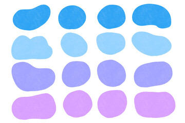 カラフルな手描きのシェイプ